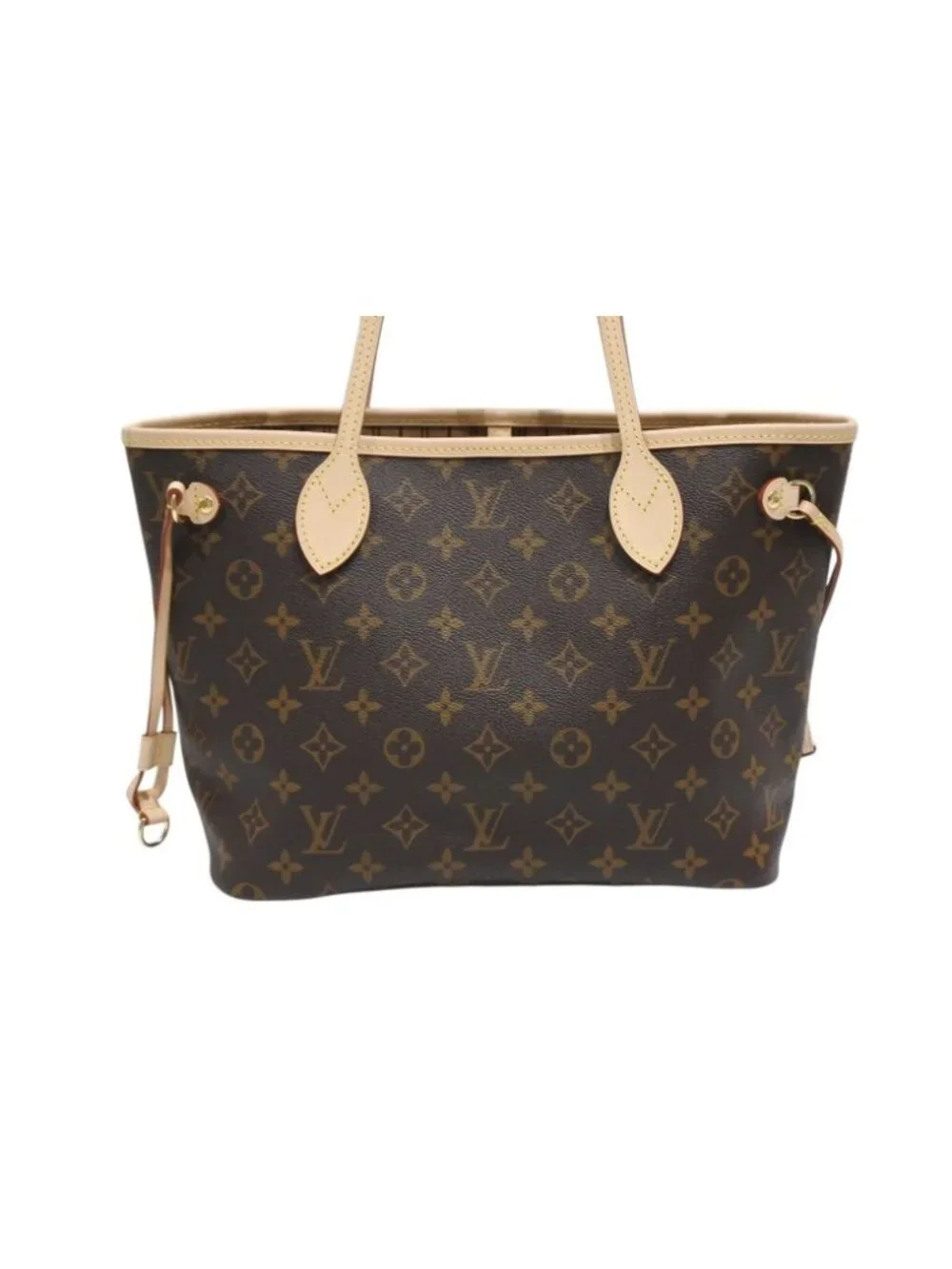 Louis Vuitton Neverfull PM Tote Bag Brown Pivoine
